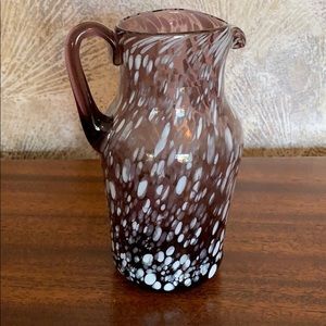 Mid-Century Hand Blown Glass Pitcher